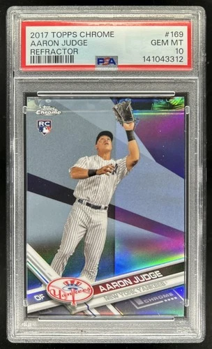 2017 Topps Chrome Aaron Judge RC Refractor Rookie #169 Yankees PSA 10 GEM MINT