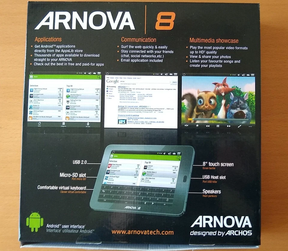 Arnova 8 Tablet mit OVP, startet nicht - Bild 2 von 4