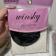 New Winsky 100 Human Hair Clip Hair 12  4 pcs Color 1 Dark Brown/ Black New