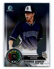 2018 Bowman #BTP-13 MacKenzie Gore Bowman Chrome Scouts' Top 100