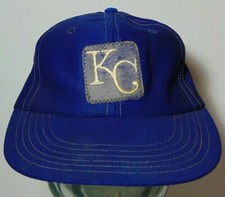 Vintage 1969 1970s KC KANSAS CITY ROYALS MLB BASEBALL PATCH HAT CAP SIZE MEDIUM