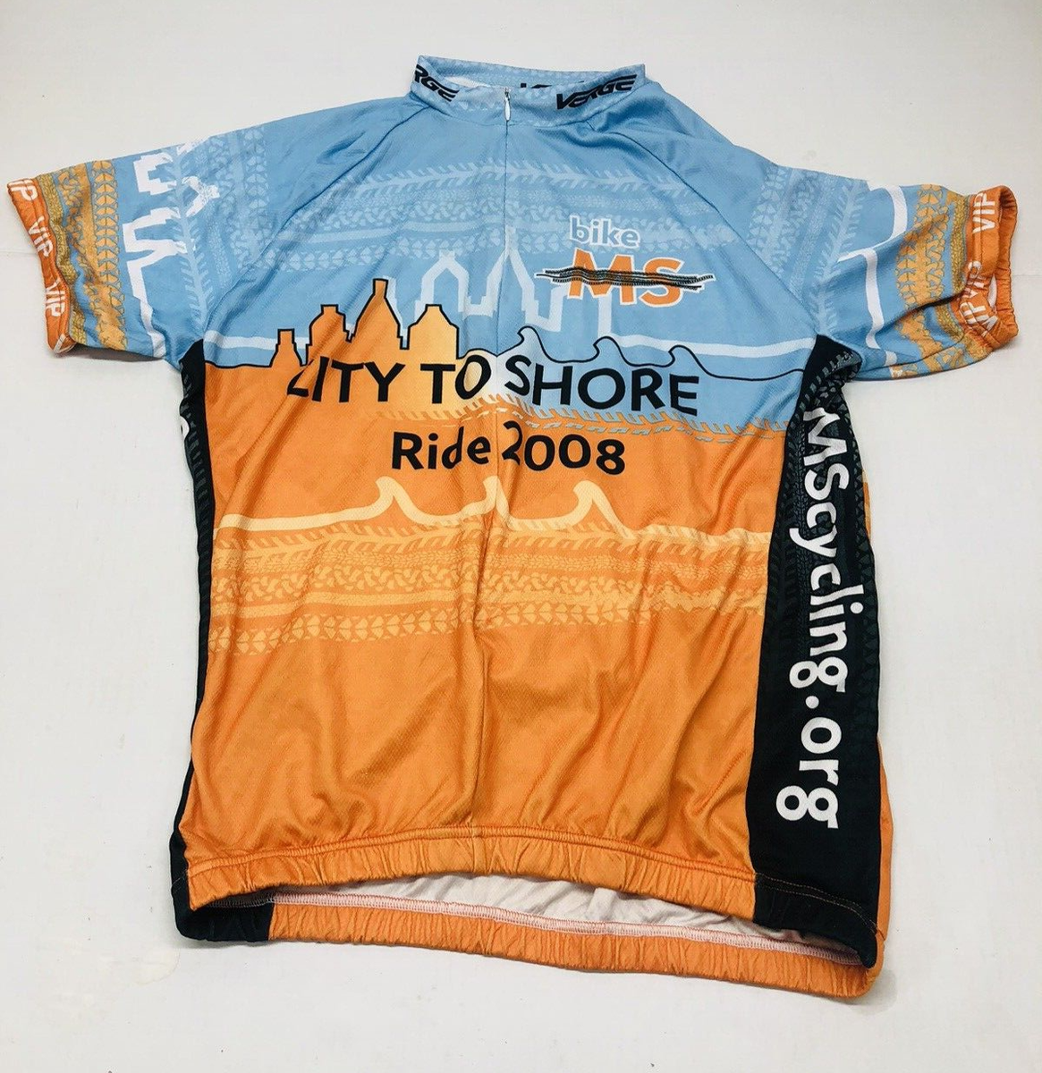 Verge Sports Jersey Cycling Shirt Men's XL City to Shore Ride 2008 MS  Cycling