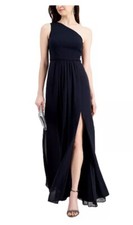 Adrianna Papell One-Shoulder Chiffon Gown