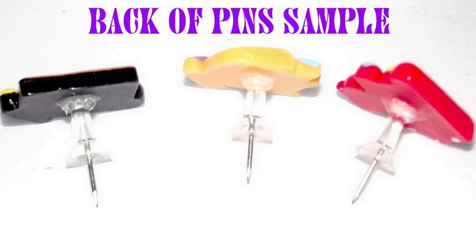 WATERMELON Fruit PUSH PINS Set  8 Handmade Decorative Office Kitchen Board Tack - Image 4 of 4