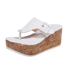 Summer Women Sandals Chunky Sole Platform Flip Flops Slip On Toe Post Sandals