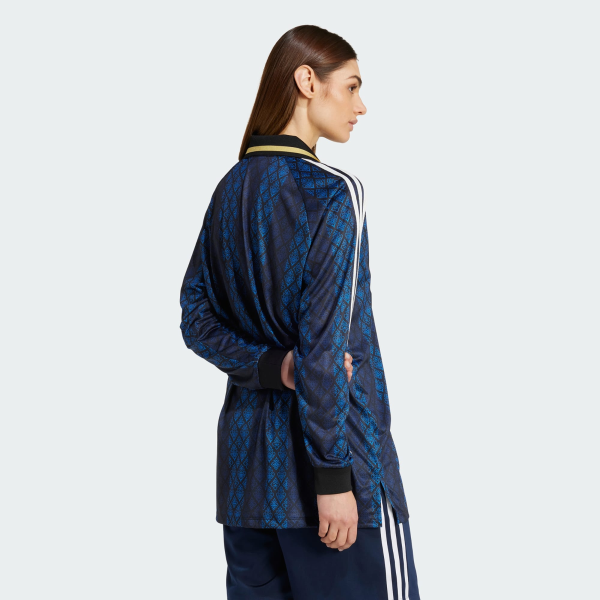 ★adidas★ Retro Sports Cricket Inspired Crop Jersey Navy KA adidas WMNS Retro Sport Cricket-Inspired LS Jersey Night