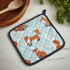 Pot Mat Pot Holder Ulster Weavers Foraging Fox 100% Cotton Blue