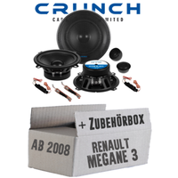 Crunch Lautsprecher FüR Renault Megane 3 13Cm 2-Wege System Auto Einbauset Pkw