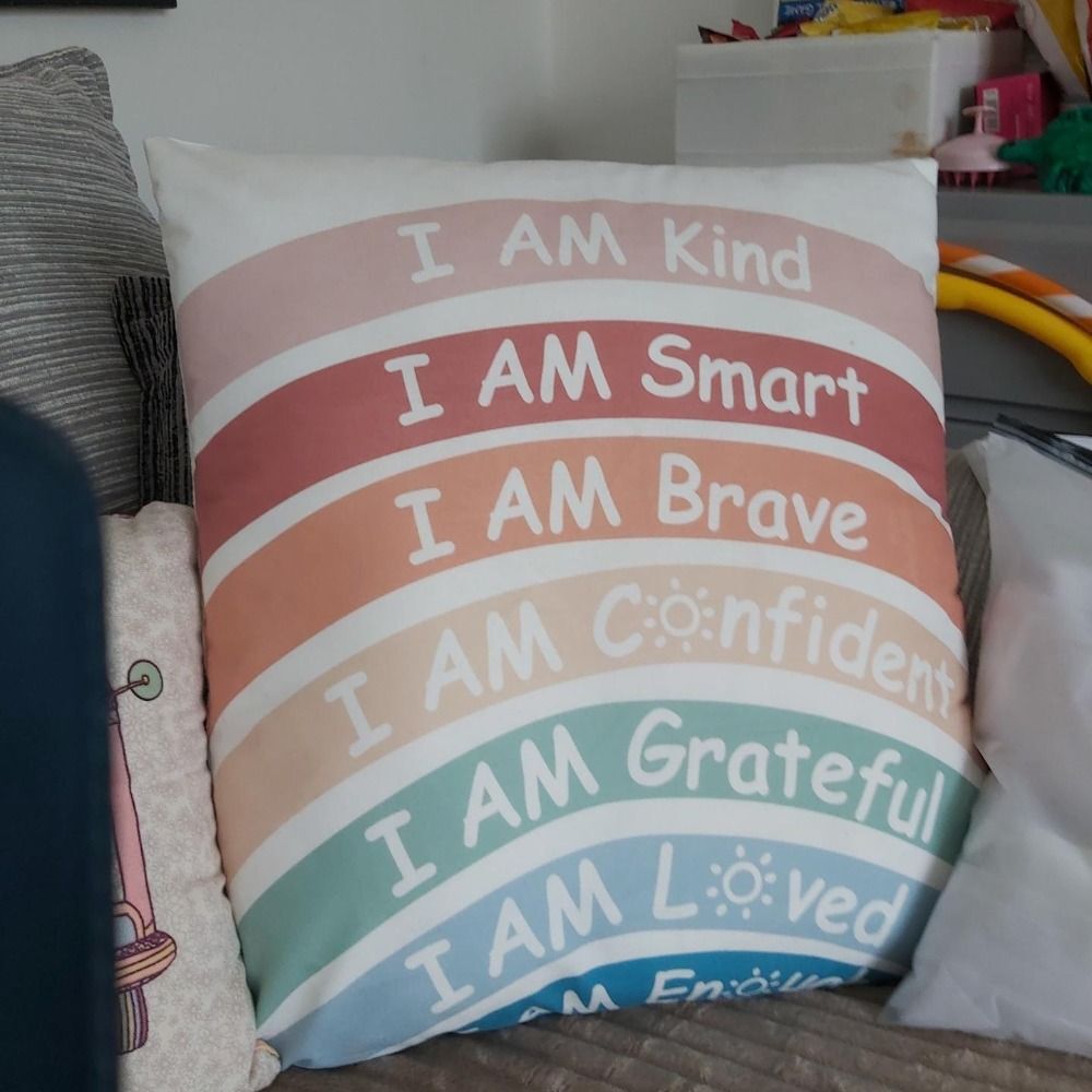 With Zip Rainbow Pillow Case Inspirational Quote Cushion Cover Bedroom eBay