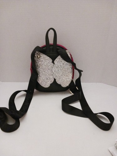 Luv Betsey Johnson Red Plaid Girls Mini Backpack 7.25×7.75" Adjustable Wings - Picture 8 of 12