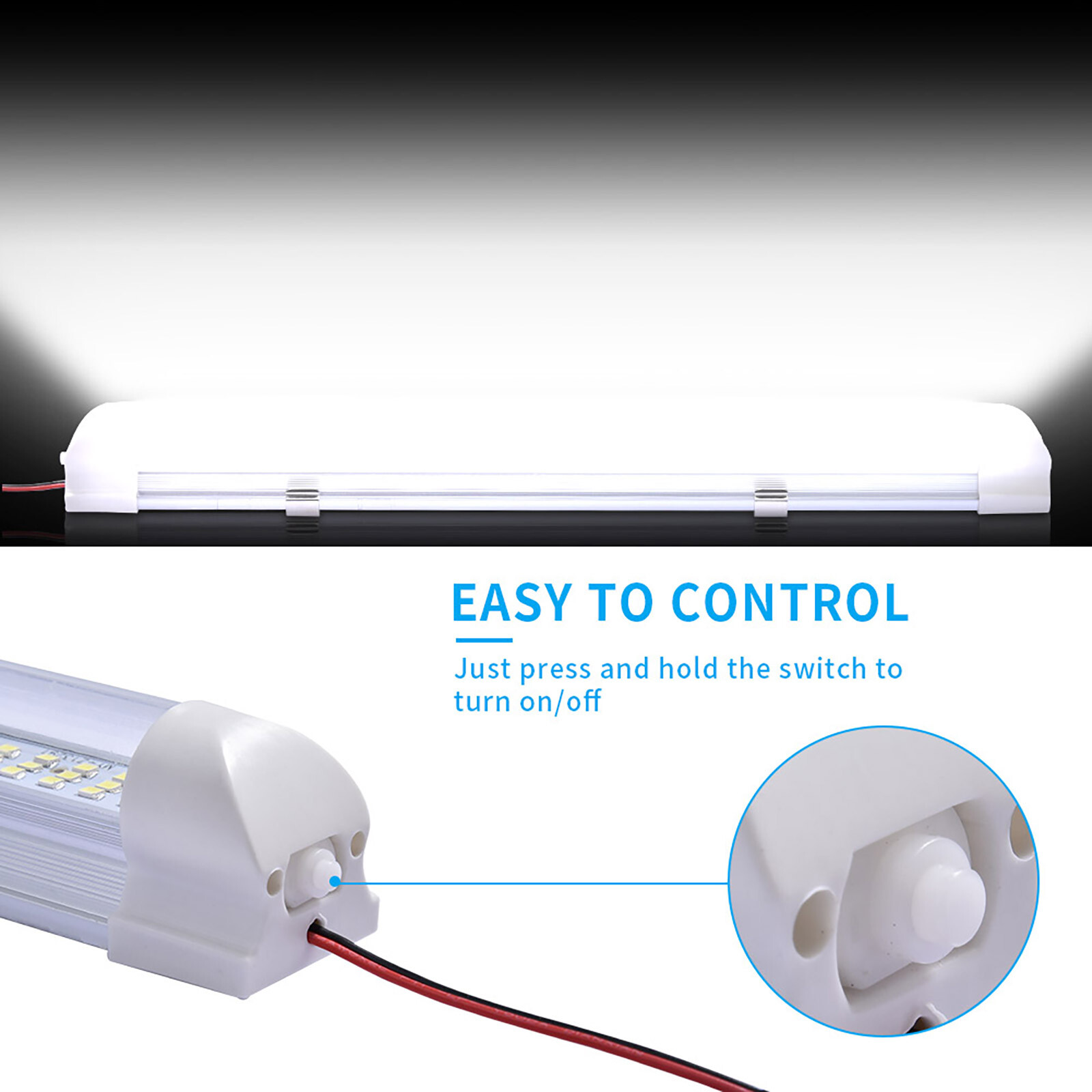 4X 12V 108LED Car Interior Strip Lights Bar Light for Car Van Caravan