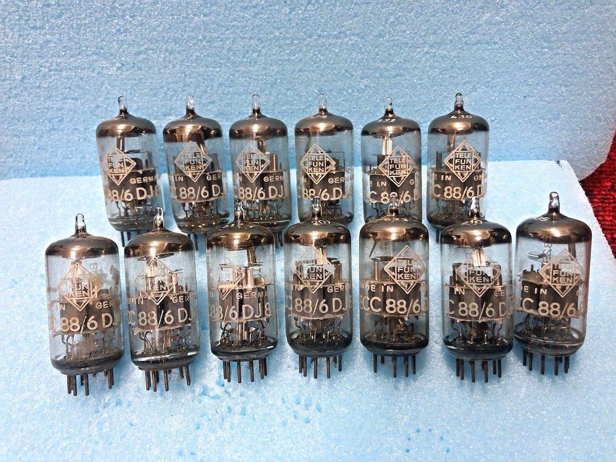 Telefunken ECC88 6DJ8 6922 NOS Tested Matched Pair Diamond Telefunken ECC88 6DJ8 6922 NOS Tested Matched Pair Diamond