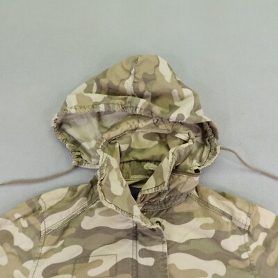 American Eagle Jacket Womens Small Brown Green Camo Ripstop Field