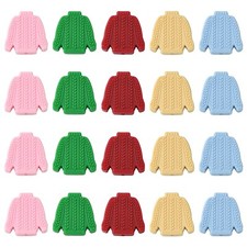 20Pcs Silicone Beads Sweater Shaped Focal Beads Flat for Keychain Jewelry Making