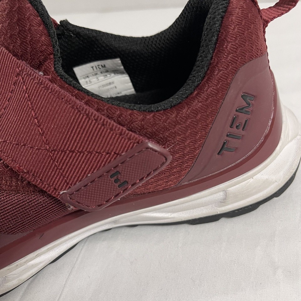 TIEM Women's 7.5 Slipstream Cycling Shoes Indoor Spin Cleats Merlot EUC