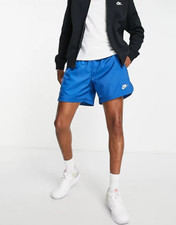 Nike Vintage Rare Sportswear Club Woven Track Shorts Nylon Shiny Blue Small