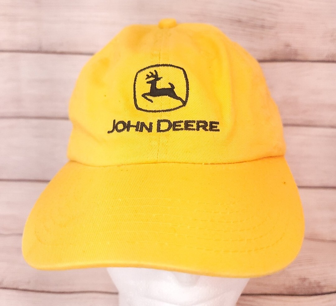 Yellow JOHN DEERE Hat Cap Adjustable Youth size Gem