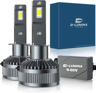 D-Lumina H1 (12V-24V) LED Headlight Bulbs, 130W 26000LM 6000K Canbus LED - Image 1 of 4