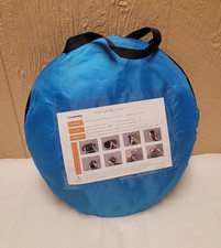 Pop Up Mesh Pet Tent Black Net Blue Trim - New In Case 47.25x24.80x19.68"