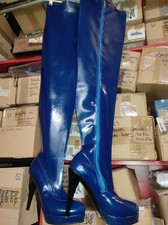Overknee Stiefel Latex gummi viele farben Gr&ouml;&szlig;en 38-47 Absatz 13cm  Poland