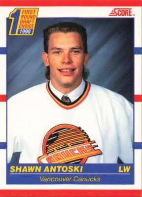 1990-91 Score First Round Draft Choice Shawn Antoski Vancouver