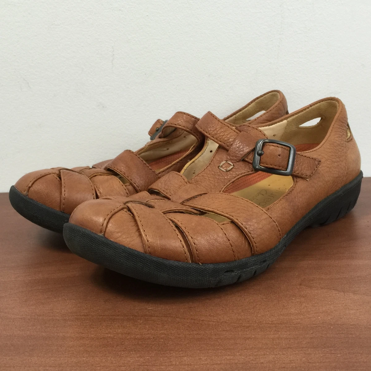 Adaptabilidad cola Teoría básica CLARKS UN.STRUCTURED Womens Size 5 M Brown Leather Open Air Sandals Comfort  | eBay