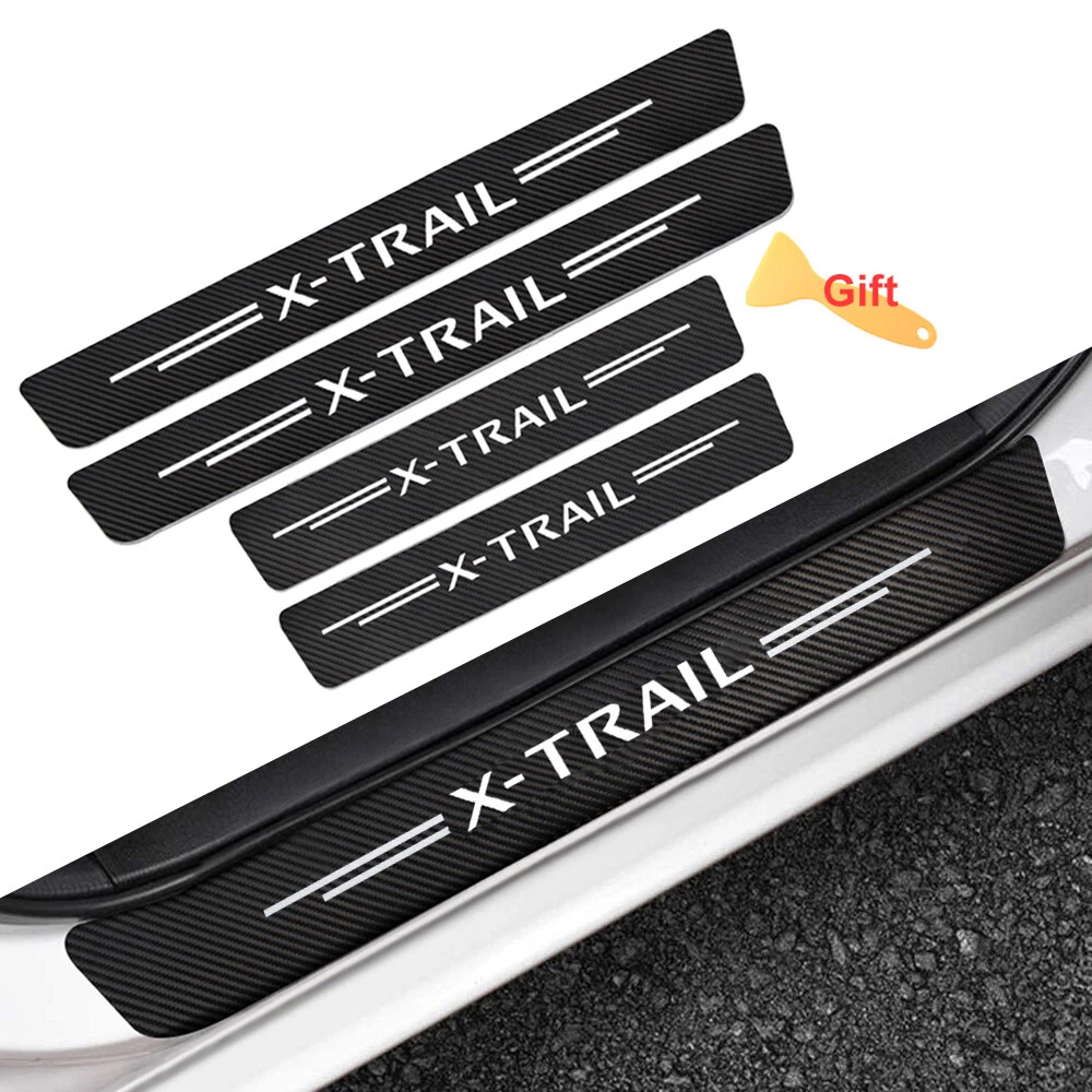 For Nissan X TRAIL T30 T32 Carbon Fiber Car Door Sill Step Plate