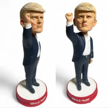 Donald Trump "Fight" Bobblehead Doll Collectible Trump Fist Pump Ear Shot Figure