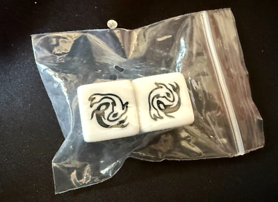 Free RPG Day 2025, Pair D6 Avatar Legends Tui & La Set of 2 Dice White Black NEW