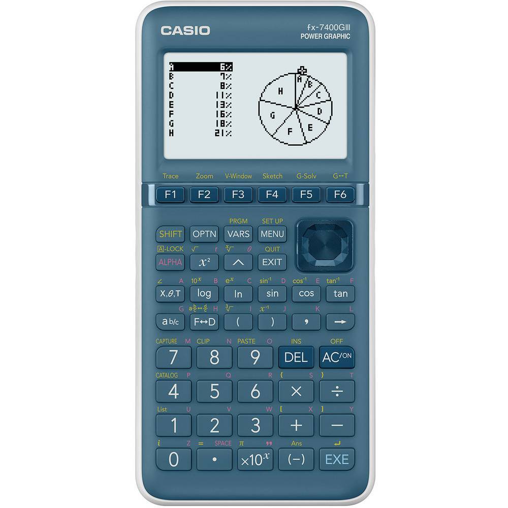 Casio FX-7400GIII Calcolatrice grafica Cyan Display (cifre): 21 a batteria (L x