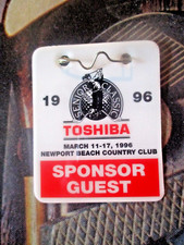 vtg PGA Golf Badge - 1996 TOSHIBA SENIOR CLASSIC - Newport Beach Country Club cc