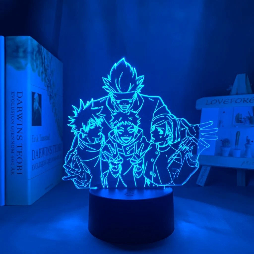 LED Night Light Satoru Gojo Team Room Decorations Birthday Gift Anime 3D Lamps
