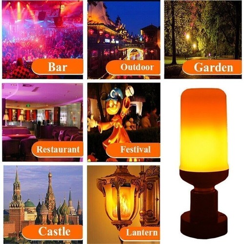 4× E14 LED Licht Fackel Feuer Lampe Flammen Effekt Glühbirne Flacker Birne Dekor - Bild 9 von 10
