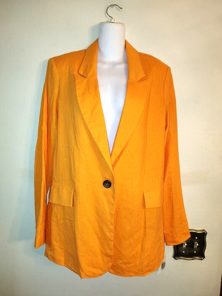 New with tag Amazing Women's And Now This Orange Linen Rayon