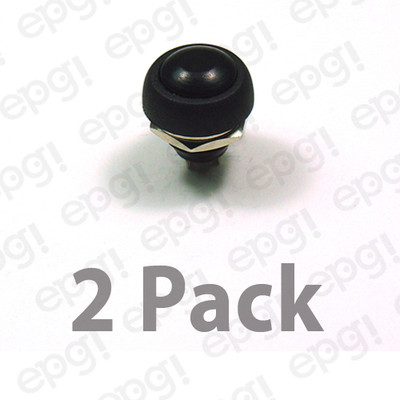 SPST (N/O) MOMENTARY ON BLACK PUSH BUTTON SWITCH 3AMPS @ 125VAC #PBS9-2PK