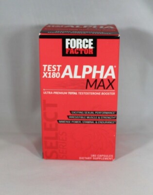 Force Factor Test X180 Alpha Max 180 Capsules Strongest Formula BRAND NEW 12/25+