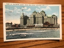 1922 Postcard - View Of Traymore Hotel From The Ocean, Atlantic City, N. J.