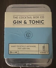 Cocktail Box - Gin & Tonic Travel Mixing Kit Tin - Serves 3 Just add Gin