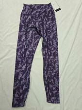 Nike One Women's High-Waisted 7/8 Printed Leggings Purple New Size S FZ3229-509