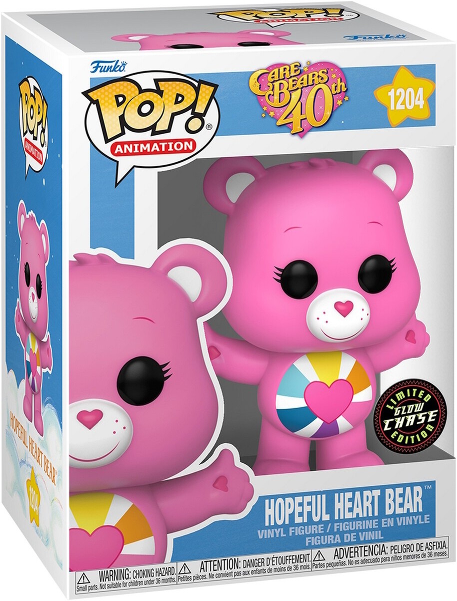 Care Bears 40th - Hopeful Heart Bear 1204 Limited Glow Chase
