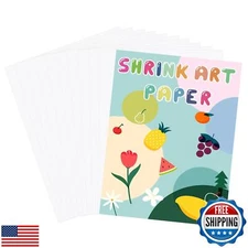 Benvo 10 Pcs Heat Shrink Plastic Sheets Shrinky Art Film Paper Shrinkable Pap