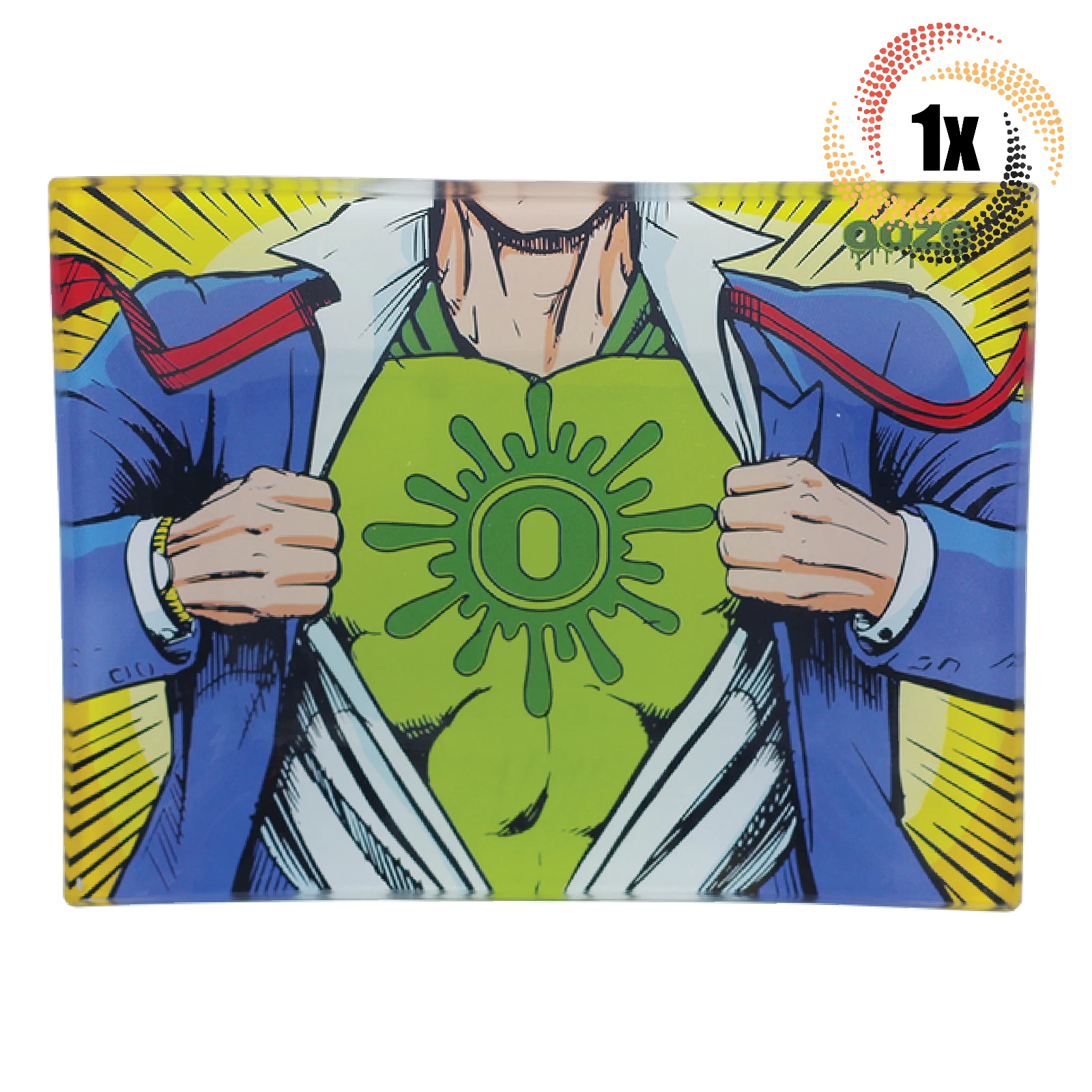 OOZE SMALL ROLLING TRAY SHATTER RESISTANT GLASS - CAPTAIN O