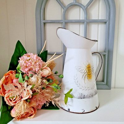 Großer Krug Kanne Dekokanne  Vase ''Biene'' 29 cm Vintage Shabby Chic Brocante Neu