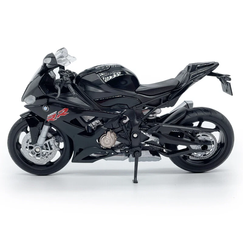 1/12 Scale BMW S1000RR Motorcycle Model Diecast Motorbike Model Boys Toys Black - Image 3 of 4