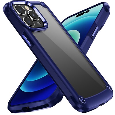 For iPhone 8 Plus/7 Plus Ultimate Clear Hybrid Case with Metal Buttons - 