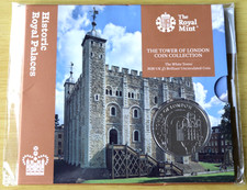 2020 Tower of London Collection The White Tower BU £5 Coin In Sealed Pack