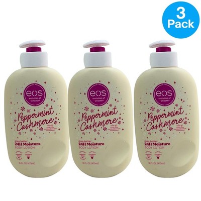EOS Shea Better 24H Moisture Body Lotion Peppermint Cashmere 16 Fl Oz 3 Pack New