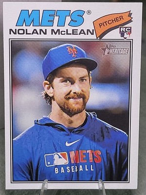 Nolan McLean RC Image Variation SP - 2026 Topps Heritage - New York Mets