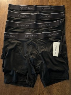 NUOVO 4 slip boxer uomo Calvin Klein microfibra elasticizzato taglia large intimo