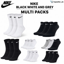 Nike ✅ Socks 3 6 12 Pairs Crew Ankle Cotton Sports Men Women UK Seller